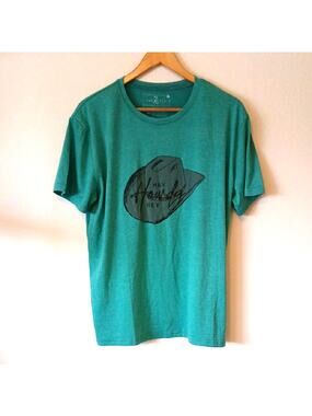 2 Fly Two Fly Cowboy Hat Graphic Hay Howdy Hey Green T Shirt